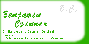 benjamin czinner business card